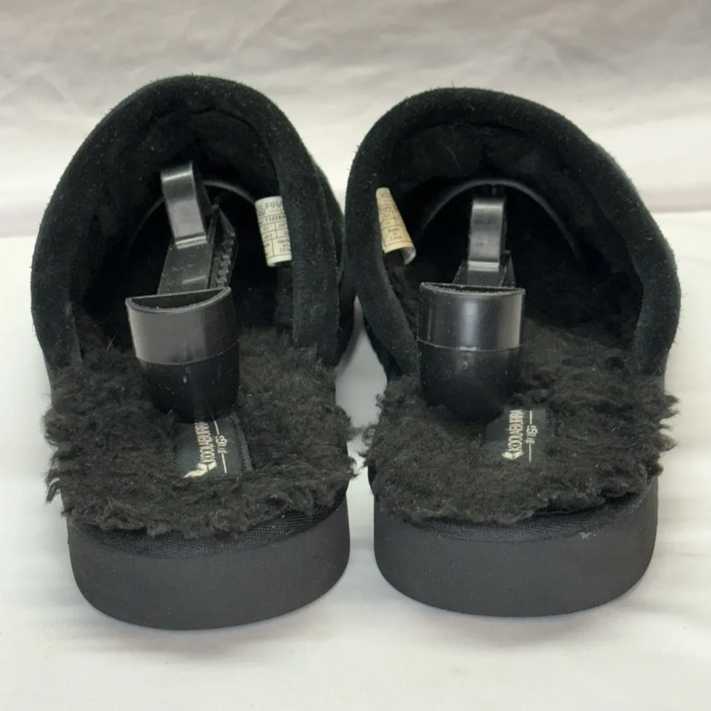 Koolaburra by Ugg Slippers Mens 14 Bordon Moccasin Black Shearling Suede 1105891